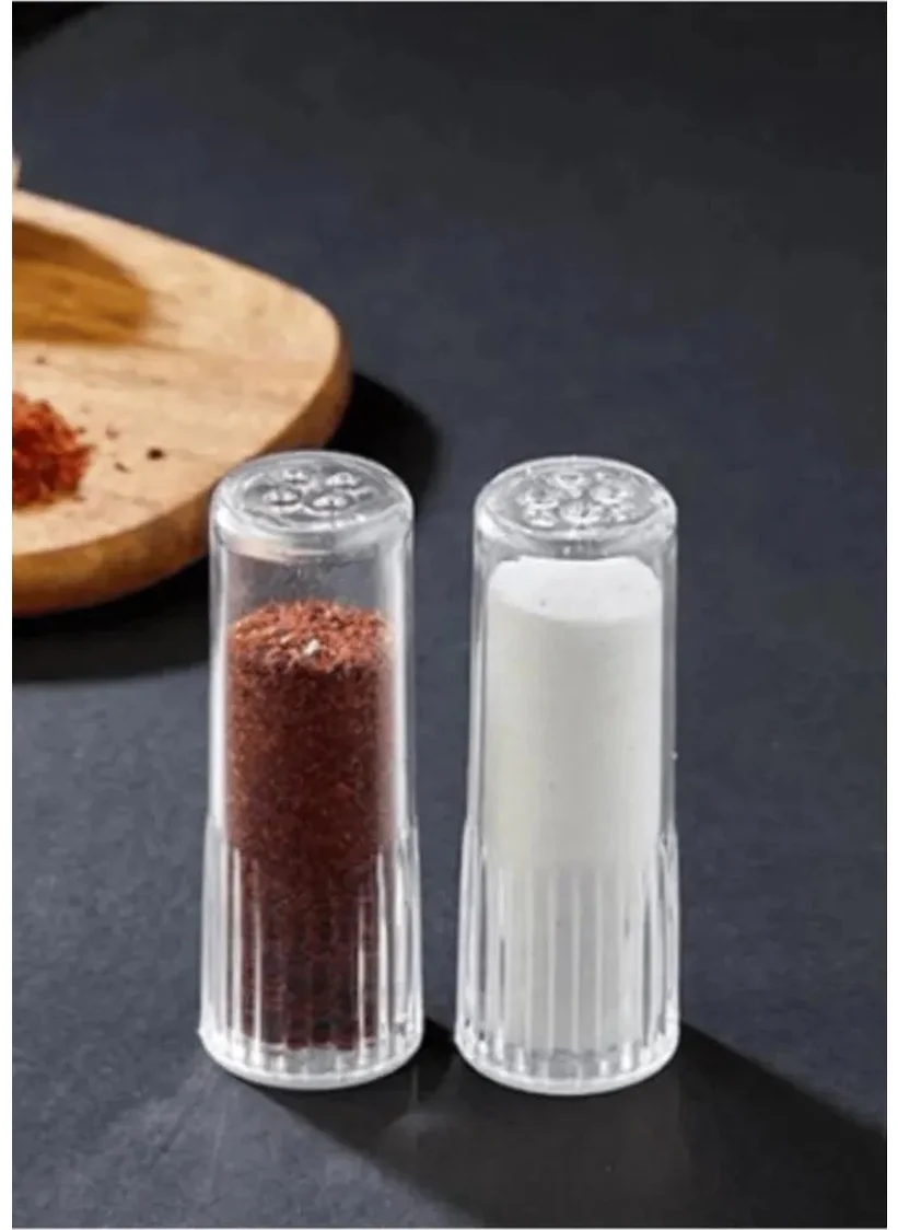 Toptan Bulurum Wholesale Bulurum 2-Piece Mica Crystal Salt and Pepper Shakers Transparent ROYALEKS-AMS-033