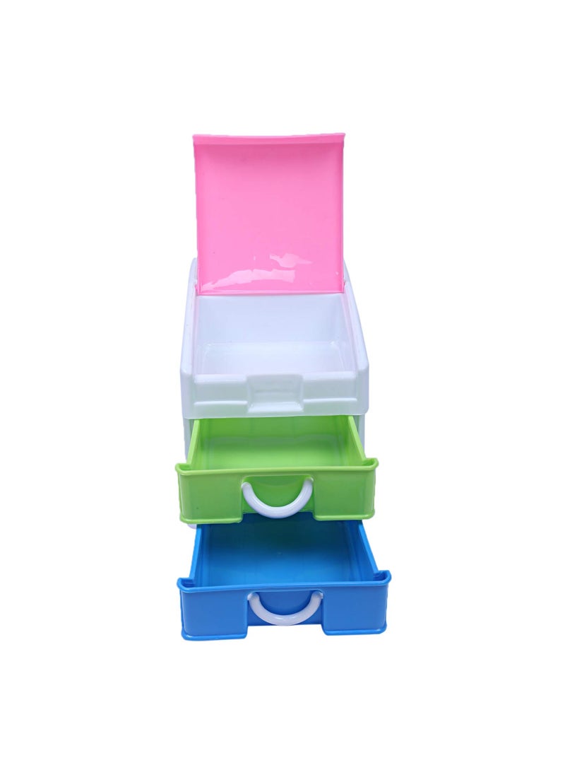 Kuber Industries Kuber Industries Plastic 2 Pieces Three Layer Drawer Storage Cabinet Box MultiCTKTC13170  - Image 5