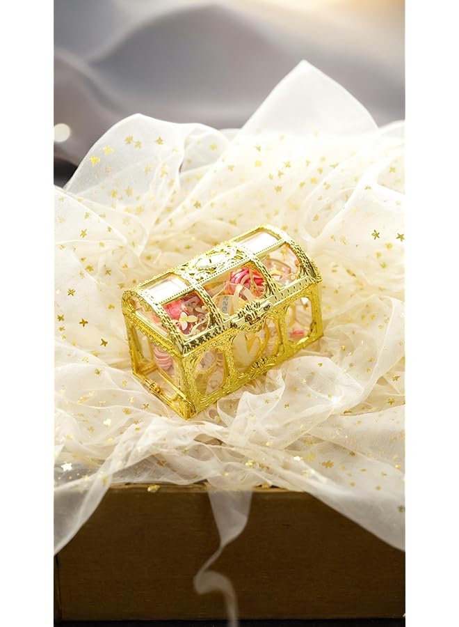 erorex 12 Pack Gold Treasure Chest Favor Candy Boxes Weddings Bridal Shower Baby Showers And Birthday Parties Decorative Square Boxes For Chocolates Candy Jars And Gifts - Image 5
