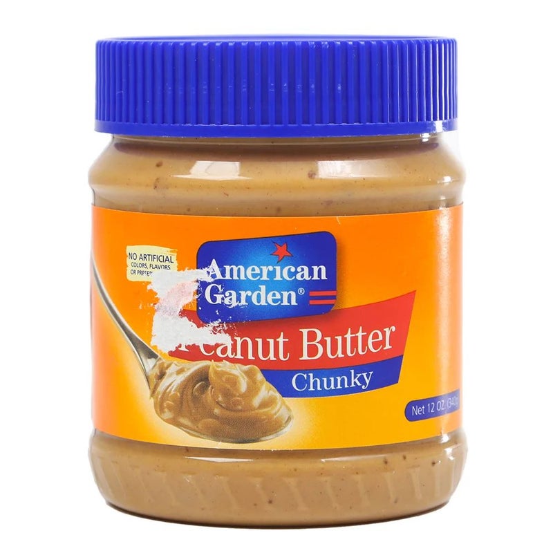 American زبدة الفول السوداني الأمريكية جاردن_chunky 340 جرام - Image 1