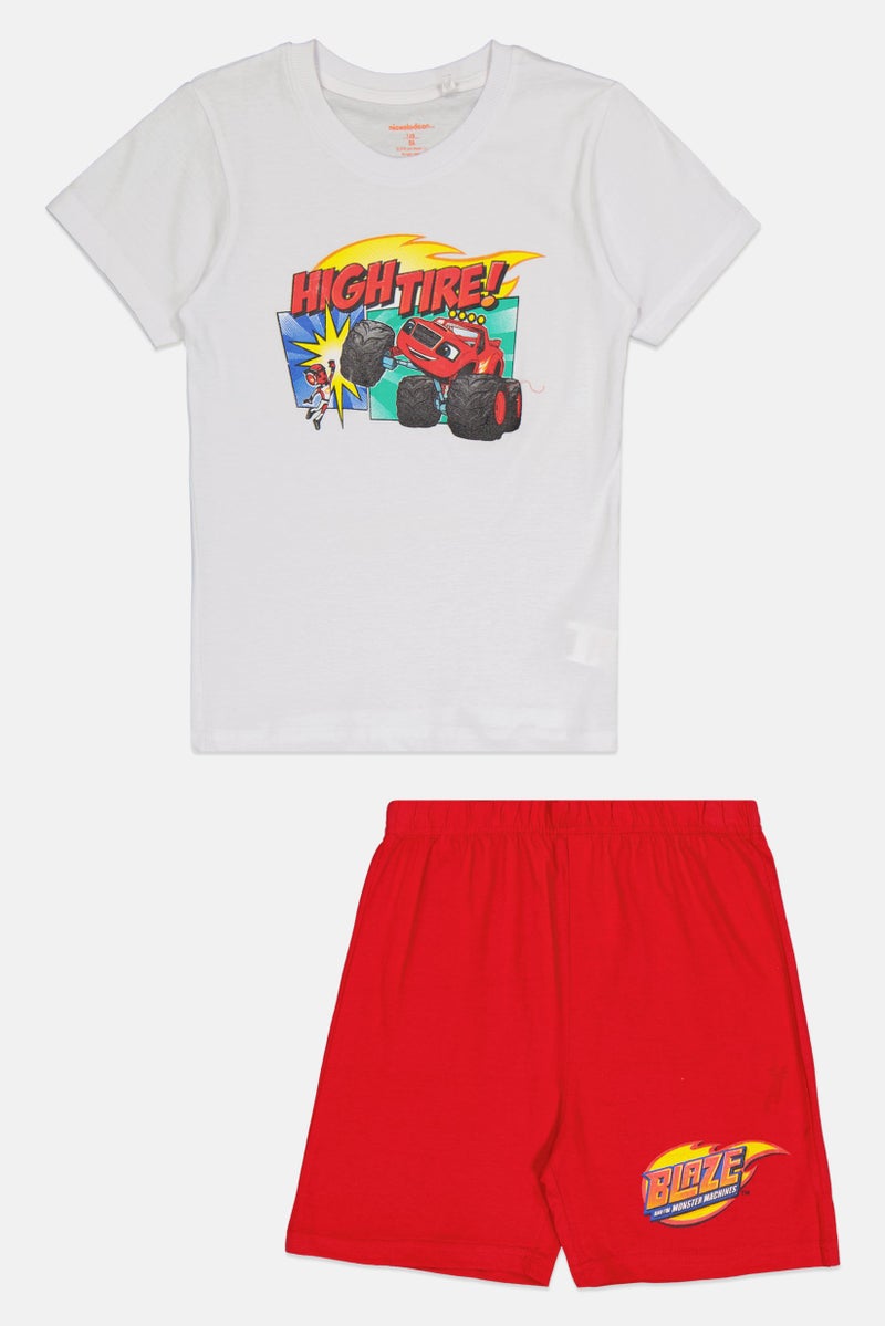 nickelodeon Toddlers Boy 2 Pcs Graphic Print Top With Bottom Pajama Set, Multicolor - Image 1