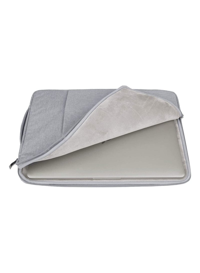 Laptop Sleeve Bag Compatible With MacBook Air Pro Retina 13.3 Inch Notebook Pro 14 Max A2442 Polyester Vertical Case With Pocket Gray - Image 5
