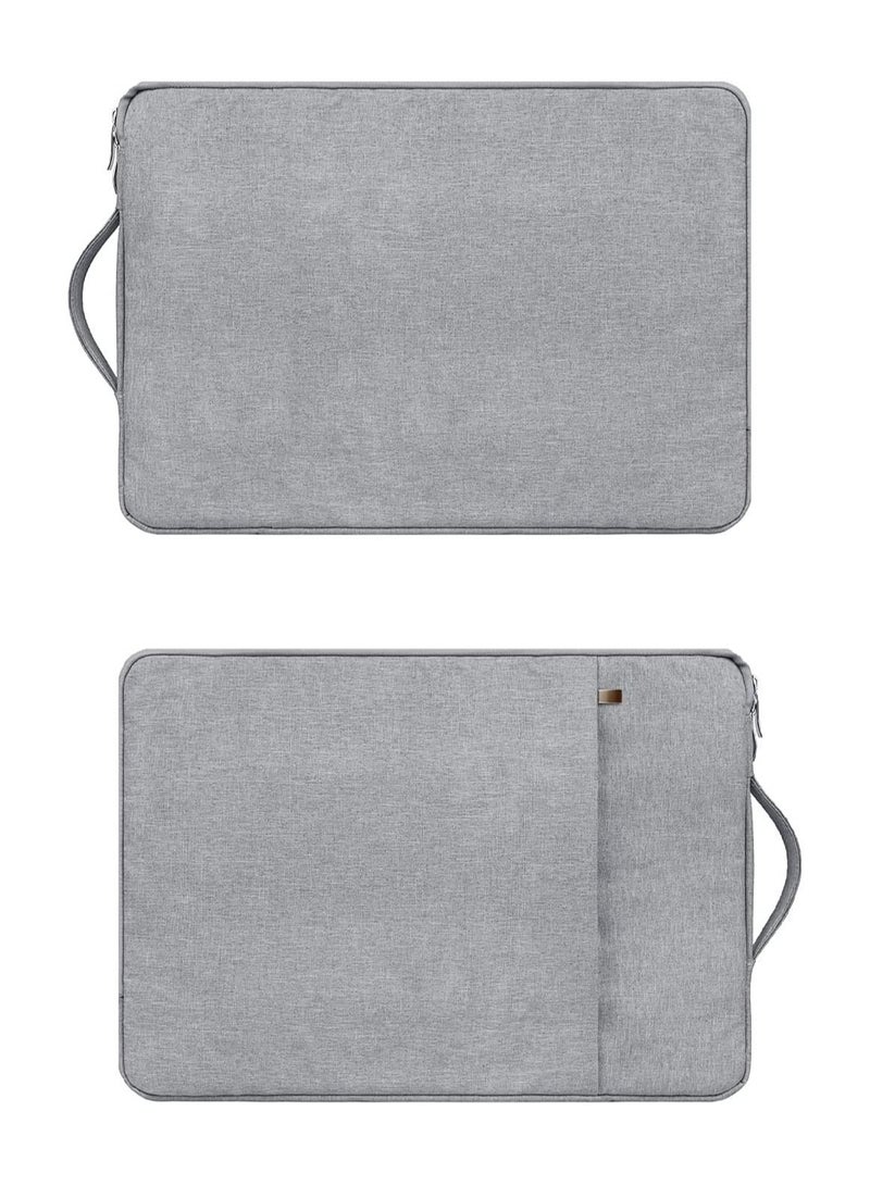 Laptop Sleeve Bag Compatible With MacBook Air Pro Retina 13.3 Inch Notebook Pro 14 Max A2442 Polyester Vertical Case With Pocket Gray - Image 4
