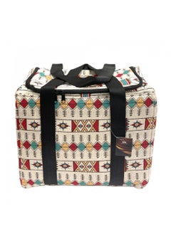 BASURRAH Canvas Bag Basket for Tea, Coffee and Dallah Thermos for Travel Beige Multicolor Random Selection  - Image 3