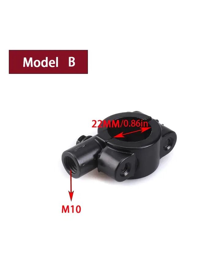 E1 Model Motorcycle Mirror Mount Aluminum Clamp Holder Fits 22mm 25mm Handlebars For Dirt Bikes ATVs - Image 5
