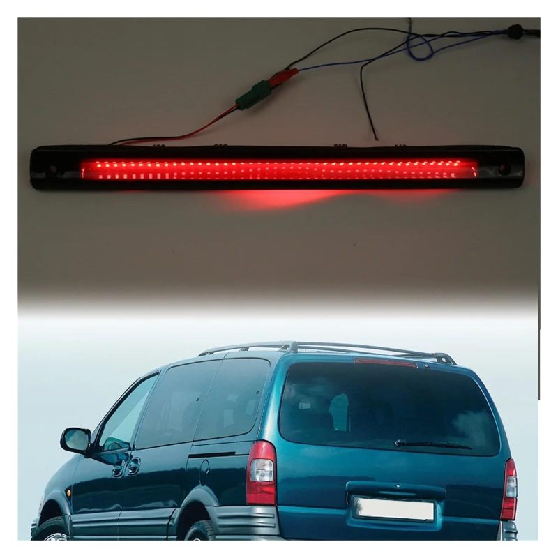 ضوء الفرامل الثالث بتقنية LED باللونين الأسود والأحمر، ضوء فرامل عالي التركيب للسيارات الرياضية متعددة الاستخدامات والميني فان - مجموعة مصابيح LED اللامعة تعزز الرؤية الخلفية - هيكل متين يتحمل التعرض للأمطار والثلوج وأشعة الشمس - تصميم أنيق للسيارات - Image 5