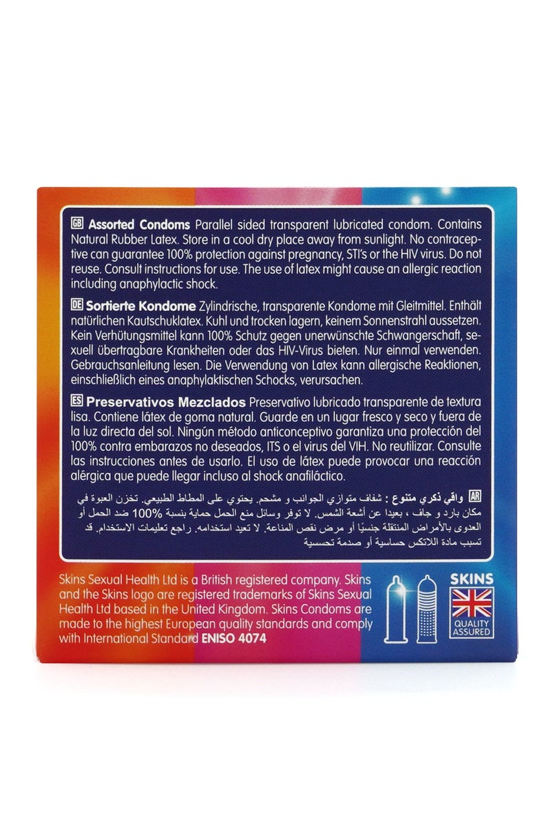 سكينز واقي ذكري سكينز متنوع 4 قطع (2 طبيعي، منقط ومخدد، فائقة الرقة) - Image 5