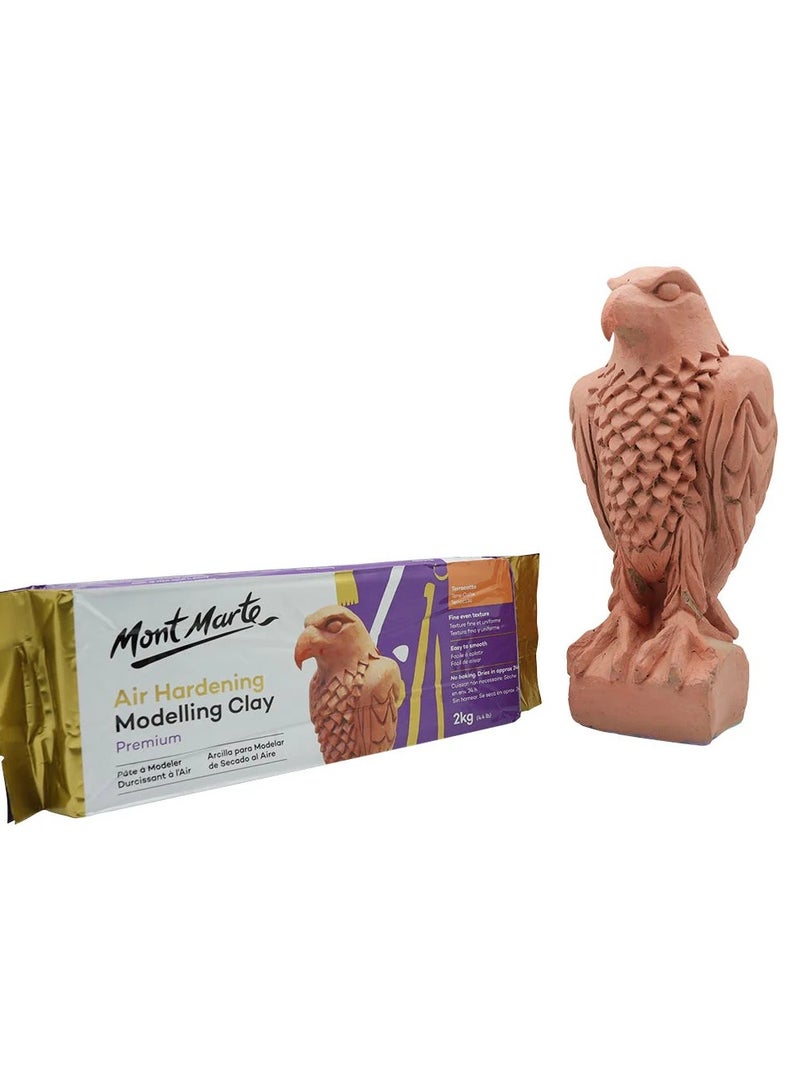 Mont Marte Premium Air Hardening Modelling Clay Terracotta Brown 2 Kilogram Content - Image 2