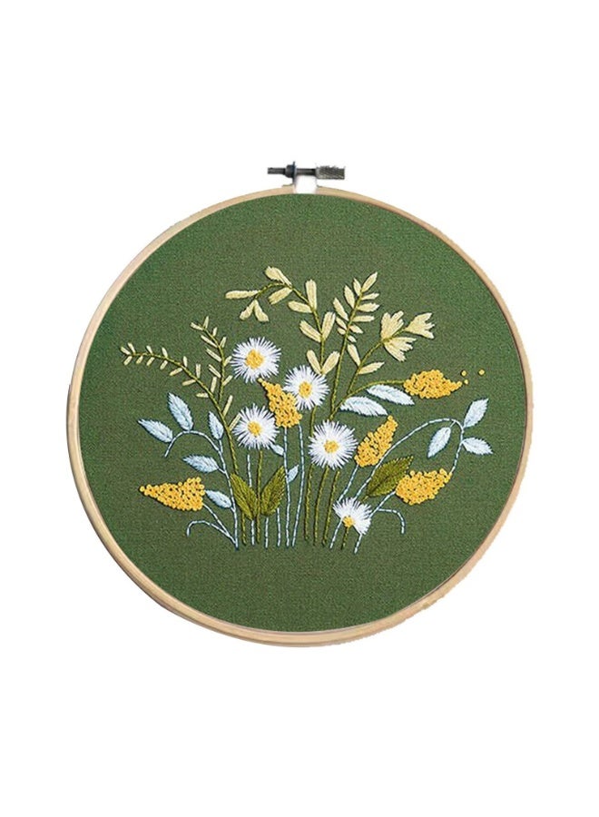 4 Set Embroidery Kit for Beginners, Cross Stitch Kits with Stamped Pattern Embroidery Starter Kit Include 1 Wooden Embroidery Hoops Color Threads Needles Kit for Adults - Image 3