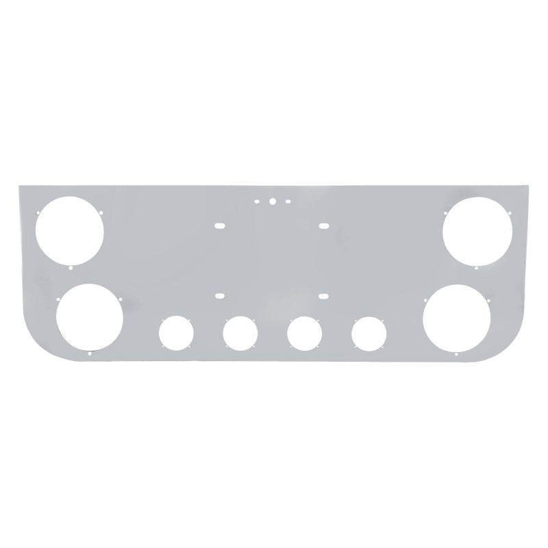Cabtherlyn Tail Light Panel Stainless Steel with Four 4.49" and Four 2.31" Light Round Cutouts Rear Light Panel for Semi Truck - Image 3