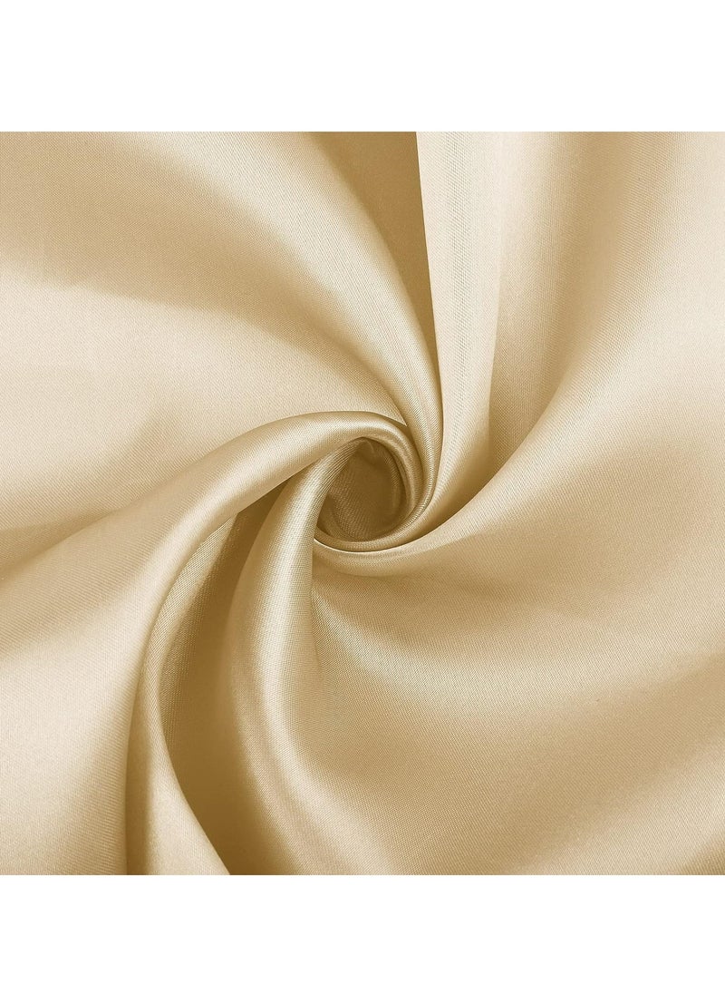 Oasisgalore 12 Pieces Satin Dinner Napkins Square Weddings Table Napkins for Restaurant Weddings Party Decoration，17 x 17 Inches  - Image 4