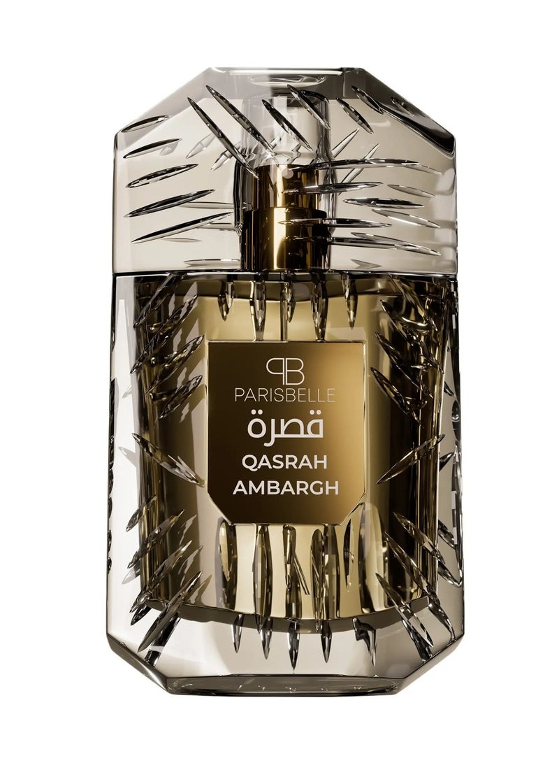 Parisbelle Qasrah AMBARGH Eau de Parfum Unisex 100ml | Long Lasting Spicy Oriental Woody Fragrance | Cinnamon Oud Incense Vanilla Amber Tobacco Luxury Perfume for Men & Women - Image 2
