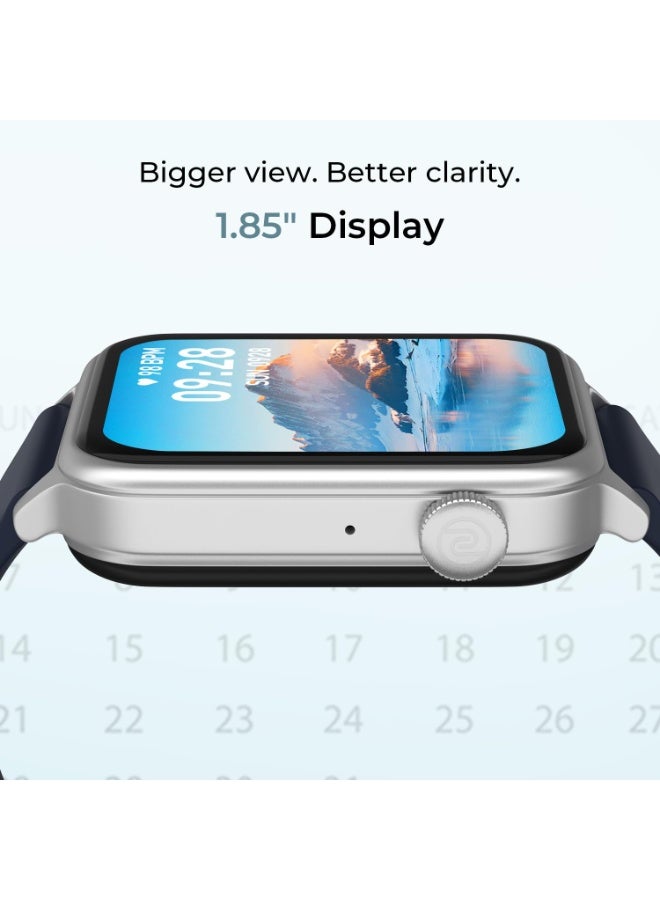 Noise Pulse Hyper Smart Watch with 21 Days Battery, 1.85" Display, AI Watch Faces, 100+ Sports Modes, Health Suite, SpO2 & Heart Rate Monitor, 1ATM Water Resistant(Space Blue) - Image 4