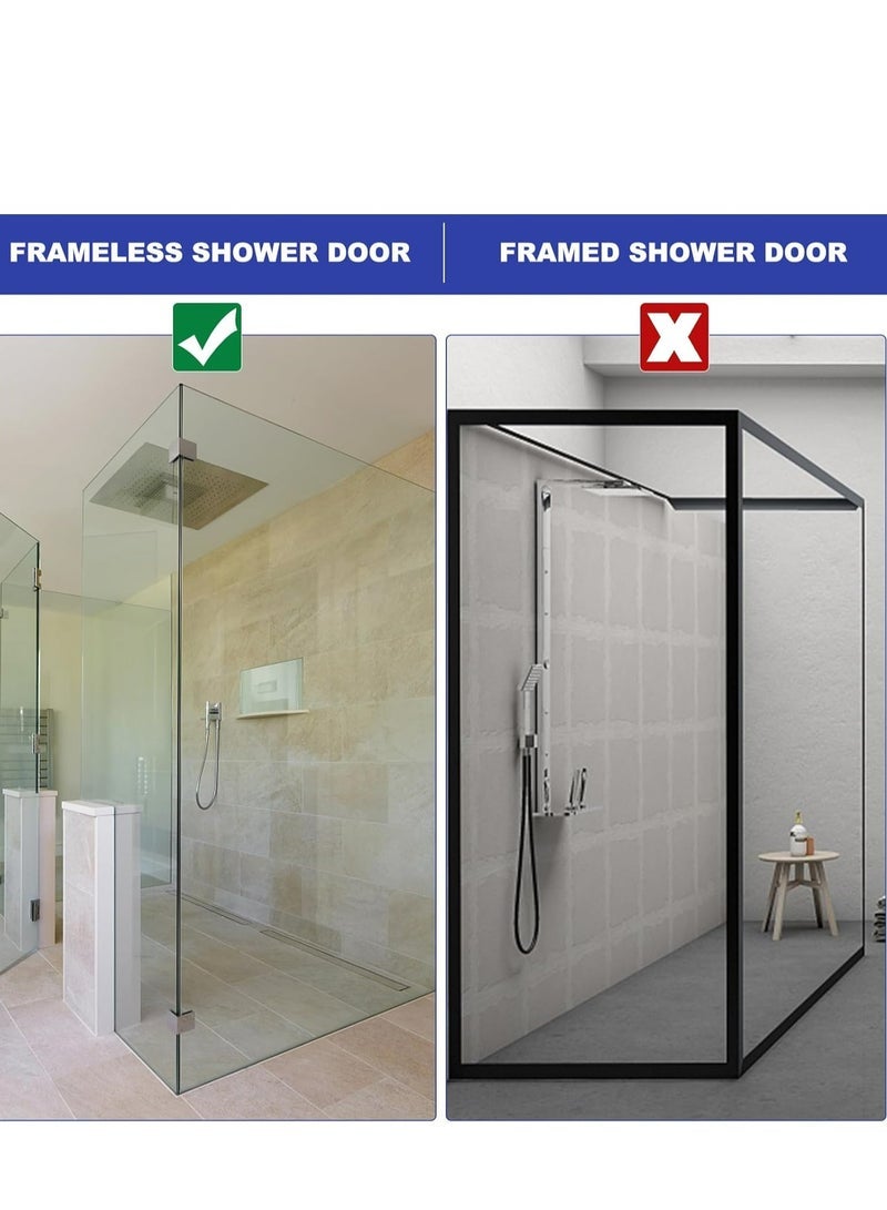 أوزيغالور مناشفة دش باب خطافات للحمامات، 3pcs ثقيلة واجب مناشفة خطافات لباب دش الزجاج بلا إطار (12.5 سم) - Image 4