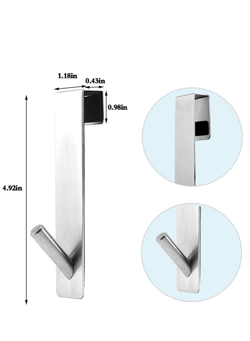 أوزيغالور مناشفة دش باب خطافات للحمامات، 3pcs ثقيلة واجب مناشفة خطافات لباب دش الزجاج بلا إطار (12.5 سم) - Image 2