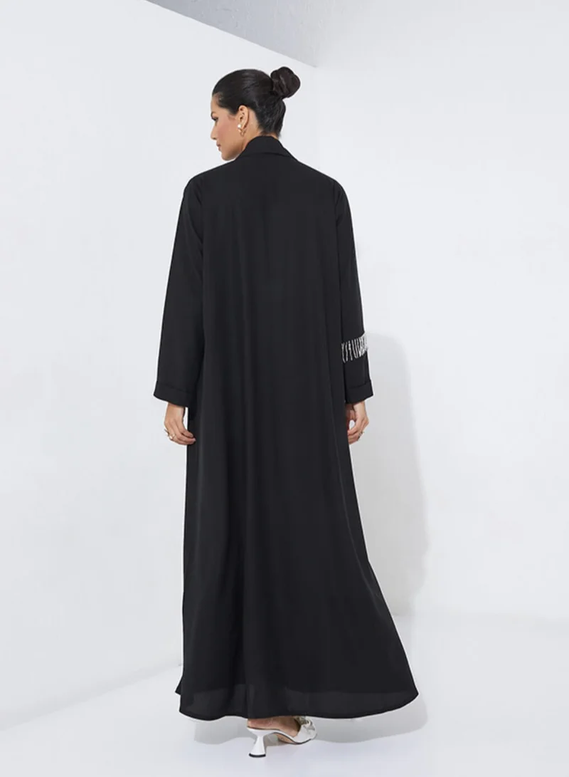 Rosette Abaya Weaving Silver stones