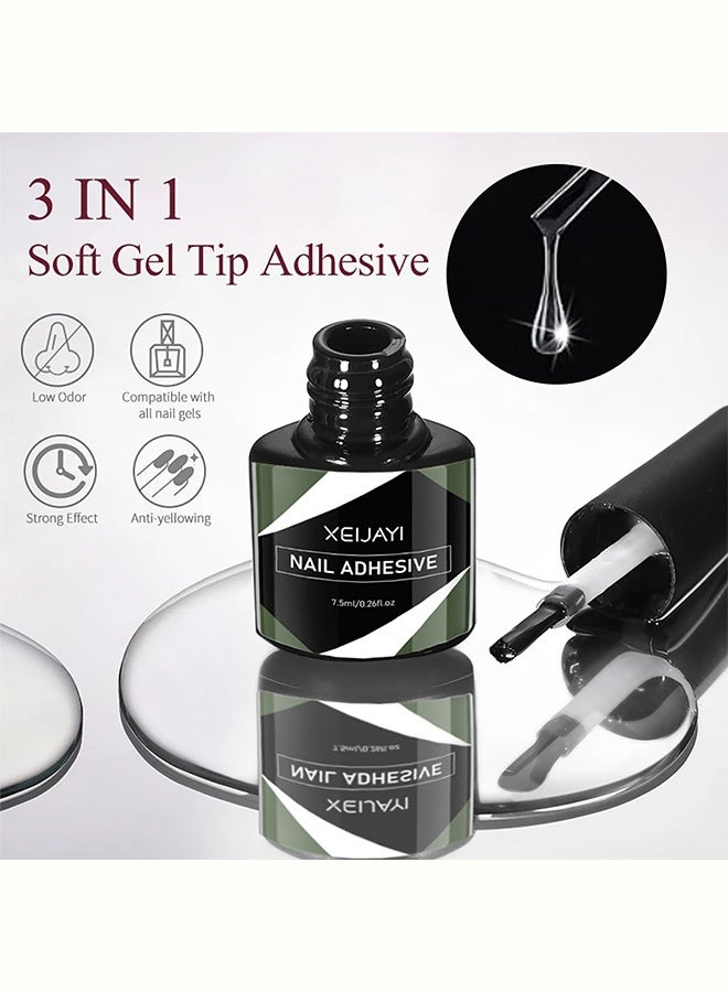 XEIJAYI Nail Adhesive Glue for Press-On Nails, Fake Tips and Nail Decorations Strong Bond Long-Lasting 7.5ml - Image 4