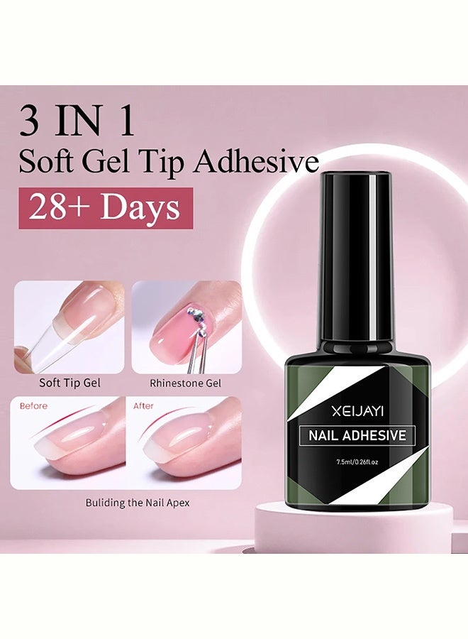 XEIJAYI Nail Adhesive Glue for Press-On Nails, Fake Tips and Nail Decorations Strong Bond Long-Lasting 7.5ml - Image 3