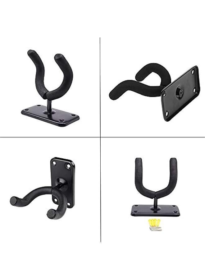 2 Pack Guitar Holder Wall Mount, Guitar Accessories Guitar Hook Guitar Ukelele Bass Violin Banjo Mandolin Wall Mount Hangers  - Image 4