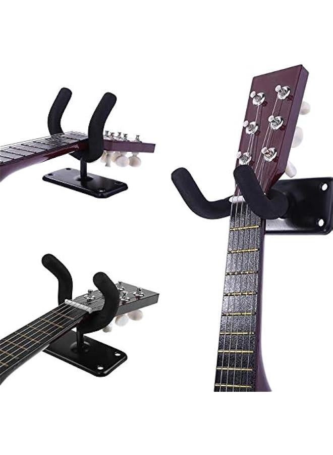 2 Pack Guitar Holder Wall Mount, Guitar Accessories Guitar Hook Guitar Ukelele Bass Violin Banjo Mandolin Wall Mount Hangers  - Image 5