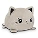 TeeTurtle Reversible Cat Plushie 4Inch Gray Black TwoSided Flip Plush Toy with Embroidered Details Cute Mini Collectible Plush for Kids Teens and Adults - Image 3