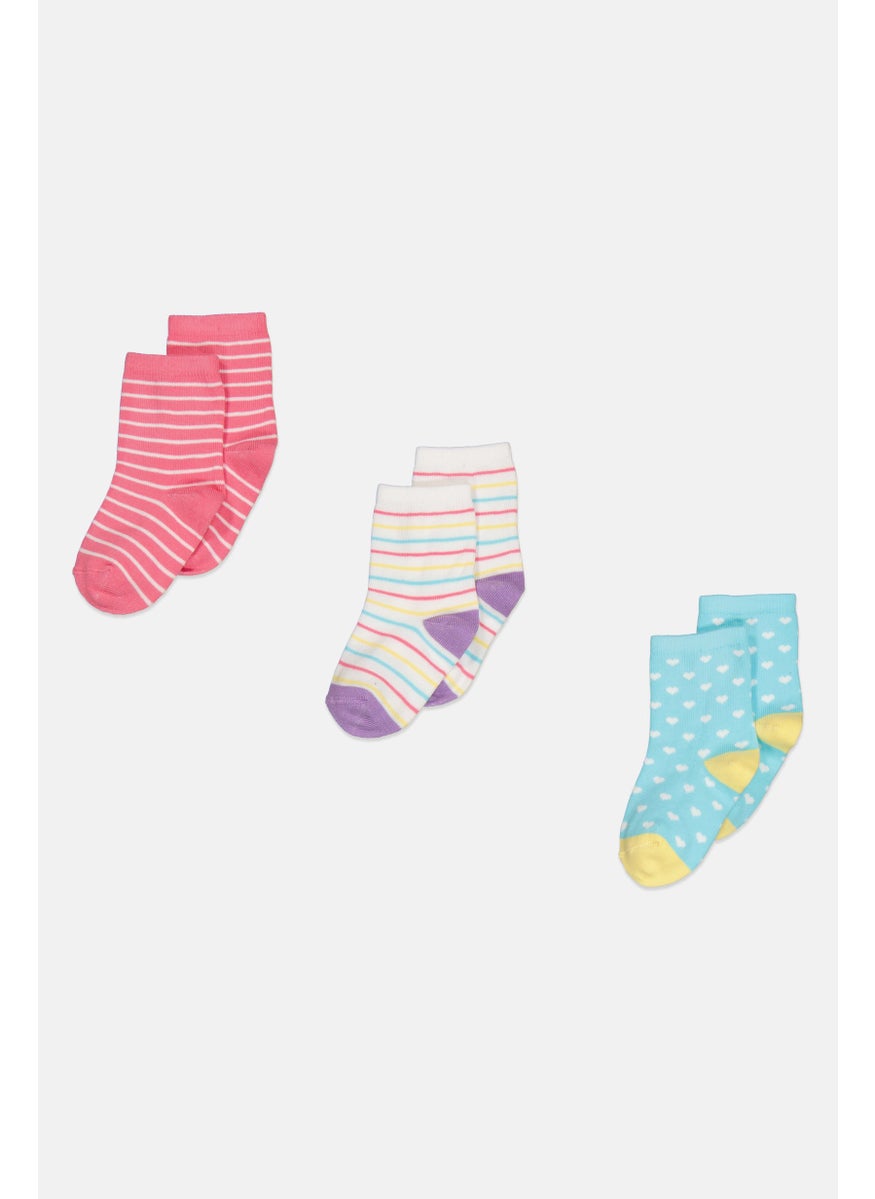 RBX - Kids Girl Yarn Dye Active Crew Socks, Multicolor - Image 1