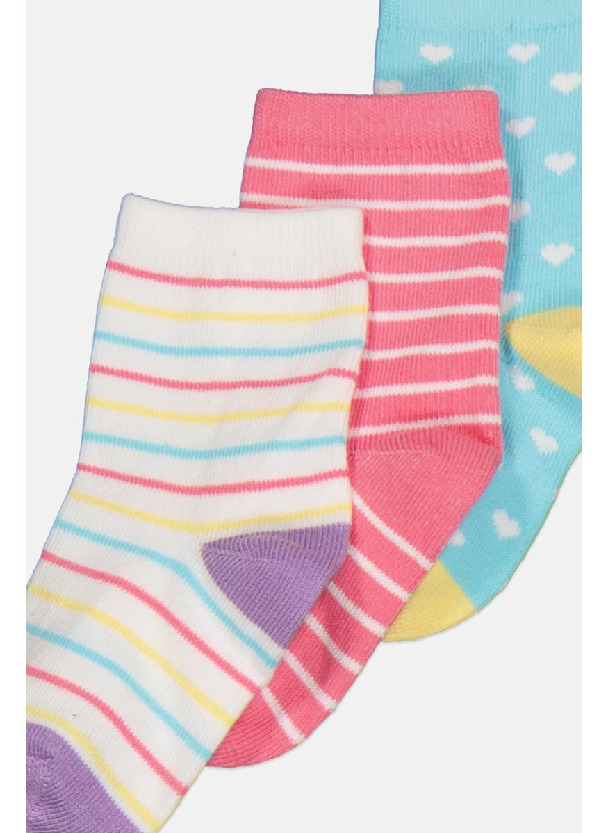 RBX - Kids Girl Yarn Dye Active Crew Socks, Multicolor - Image 1