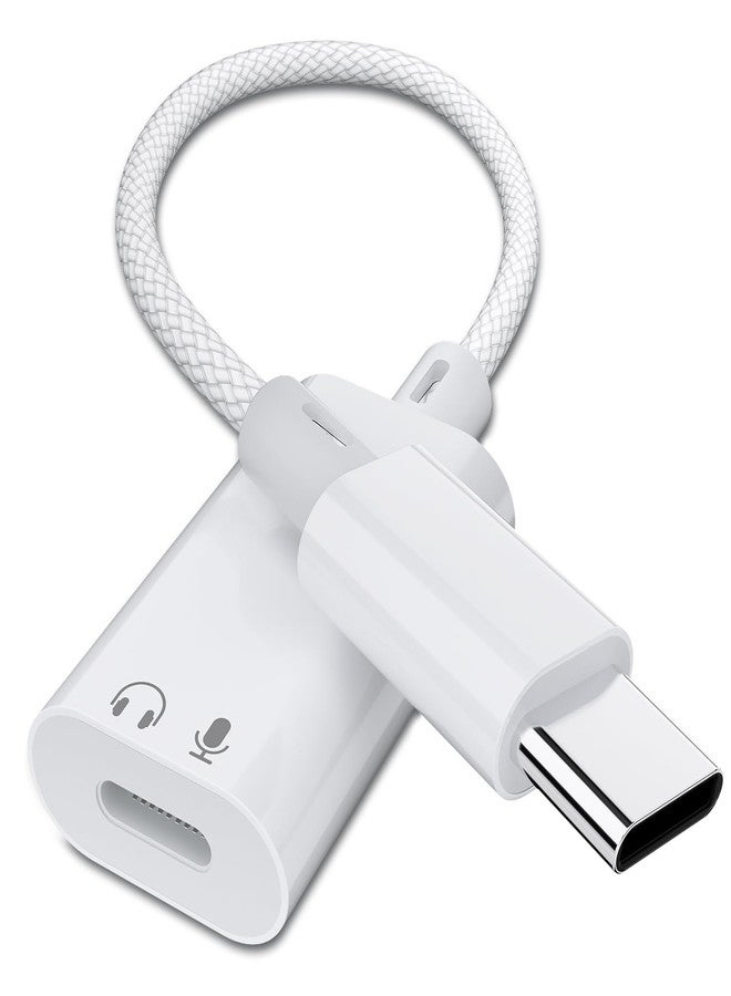 Mxcudu USB C to Lightning Headphone Audio Adapter, USB C Male to Lightning Female Earbuds Audio Adapter Compatible with iPhone 17/Air/16/16e/15 Plus/Pro/Max/15, iPad Pro, iPad Air 6/5/4, MacBook (No Charge) - Image 1