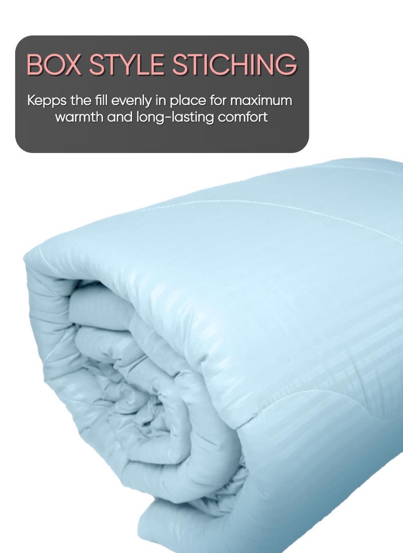 Blueberry Sky Blue Colour Duvet Insert Cotton240x260cm - Image 4