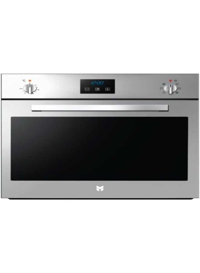 Meneghetti Digital Built-in Gas Oven with Gas Grill 91 L 90 cm Stainless Steel