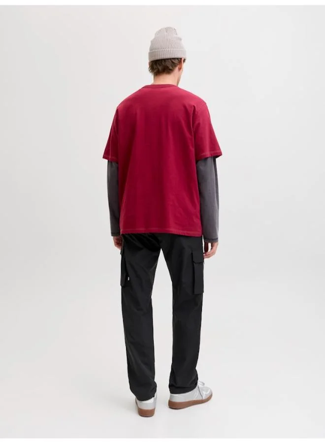 جاك اند جونز بنطلون رياضي فضفاض بجيوب