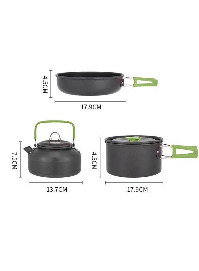 HOMESTAR Camping Cookware Kit, Non-Stick Lightweight Pots Pan Set, Portable Outdoor Cookware for Camping, Hiking, Outdoor, Picnic - Image 3