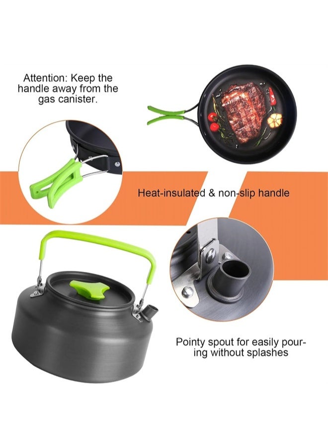HOMESTAR Camping Cookware Kit, Non-Stick Lightweight Pots Pan Set, Portable Outdoor Cookware for Camping, Hiking, Outdoor, Picnic - Image 4