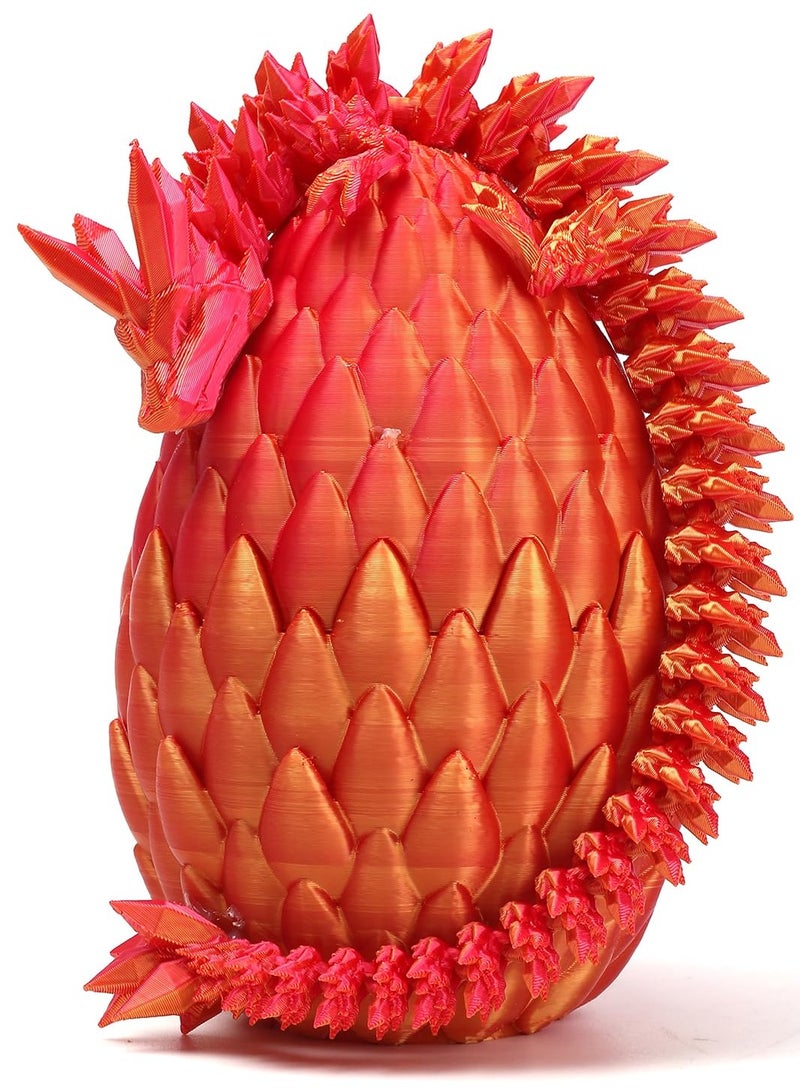 GNAFOTU Dragon Egg,3D Printed Articulated Dragon,Dragon Eggs with Dragon Inside,Dragon Toy,3D Printed Dragon Egg Fidget Toys,New Full Articulated Dragon Crystal Dragon  - Image 1