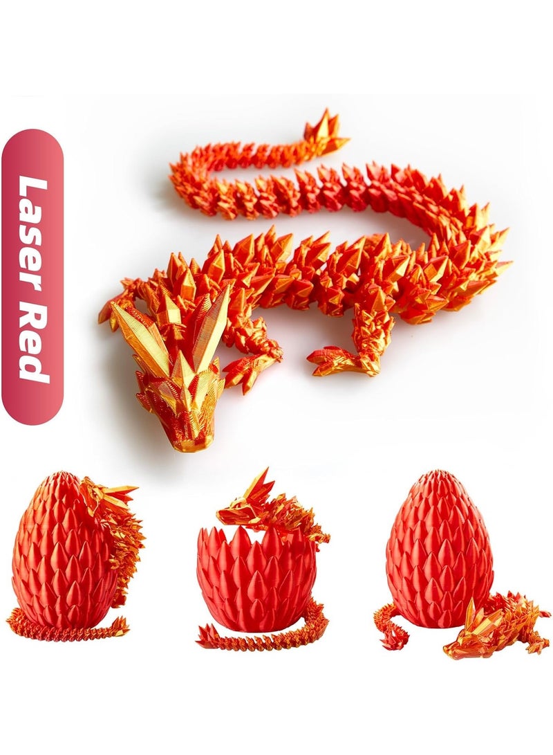 GNAFOTU Dragon Egg,3D Printed Articulated Dragon,Dragon Eggs with Dragon Inside,Dragon Toy,3D Printed Dragon Egg Fidget Toys,New Full Articulated Dragon Crystal Dragon  - Image 3
