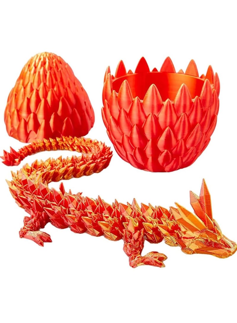 GNAFOTU Dragon Egg,3D Printed Articulated Dragon,Dragon Eggs with Dragon Inside,Dragon Toy,3D Printed Dragon Egg Fidget Toys,New Full Articulated Dragon Crystal Dragon  - Image 4