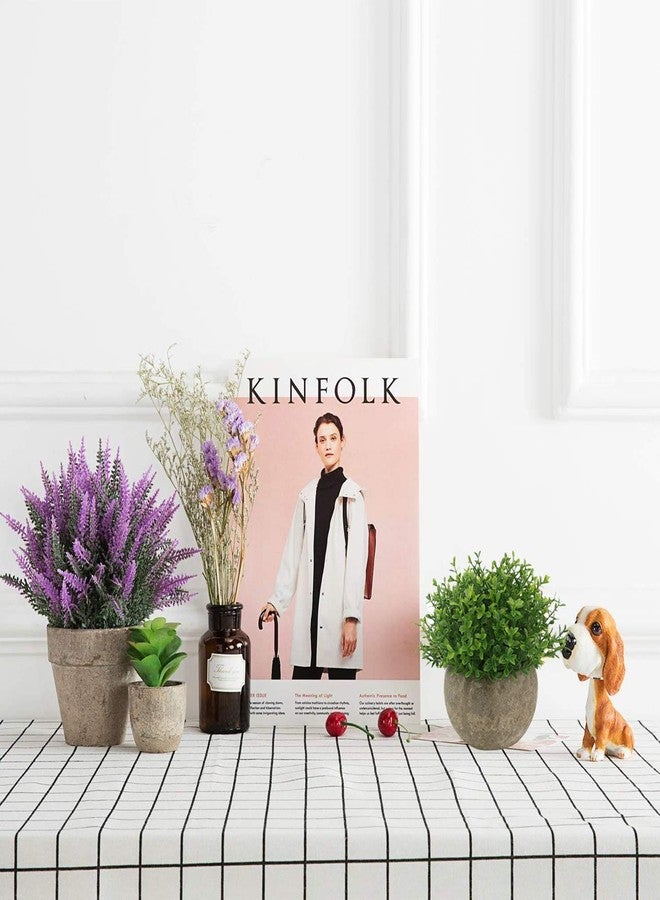 أوغرمار نباتات بلاستيكية صناعية صغيرة من أوغرمار في أصيص / شجيرات صغيرة مزخرفة، نباتات خضراء صناعية للحمام، ديكورات المنزل (عشب أخضر) - Image 5