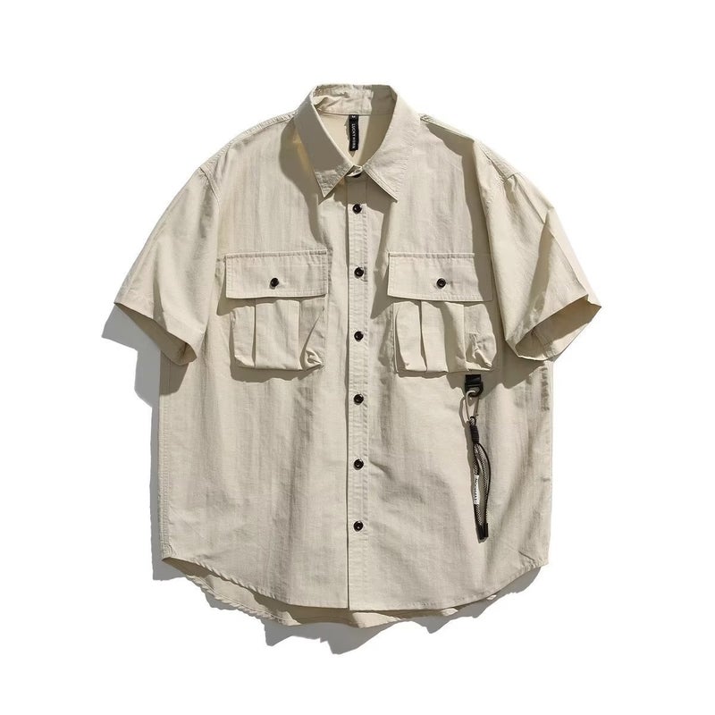 Vintage Japanese Workwear Shirt Summer 2024 Khaki - Image 2