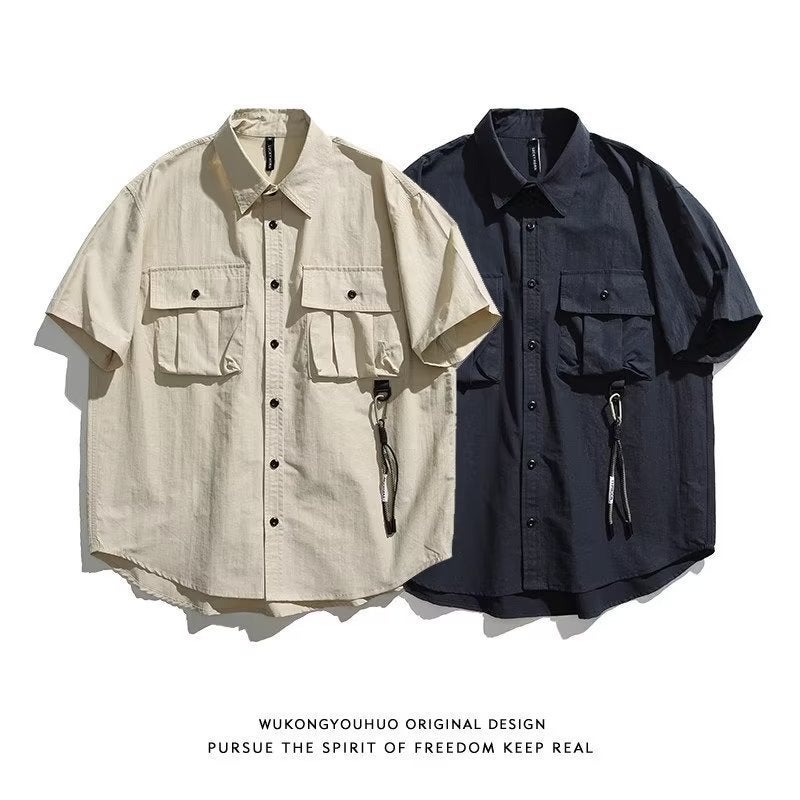 Vintage Japanese Workwear Shirt Summer 2024 Khaki - Image 3