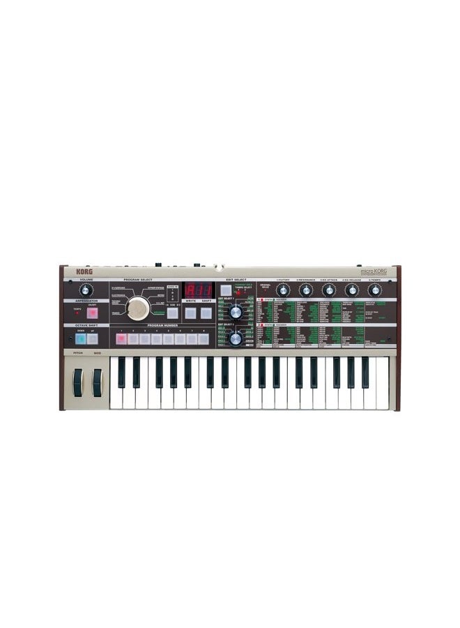Korg MICROKORG 37 Key Analogue Modelling Synthesizer with Vocoder, Grey - Image 2