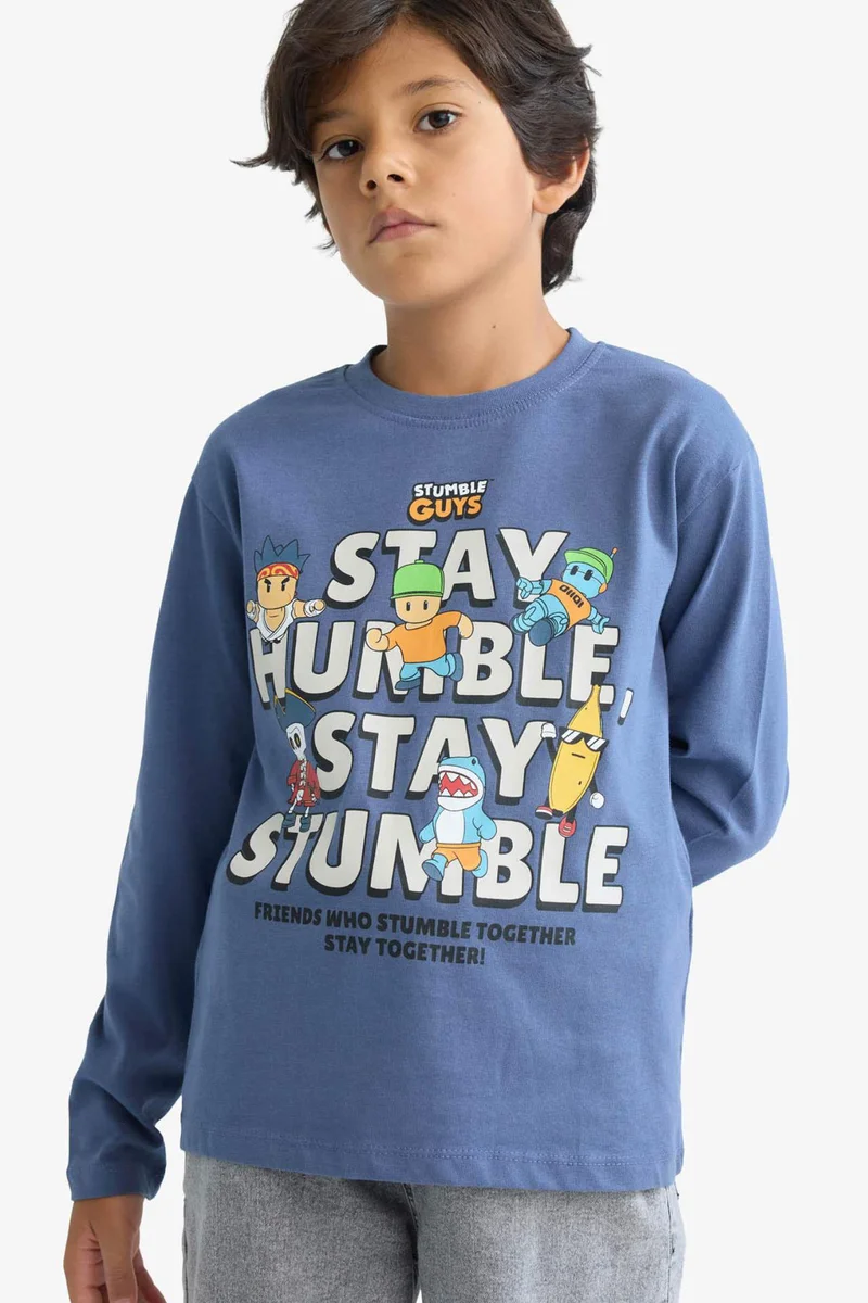 DeFacto Boy Stumble Guys Crew Neck T-Shirt