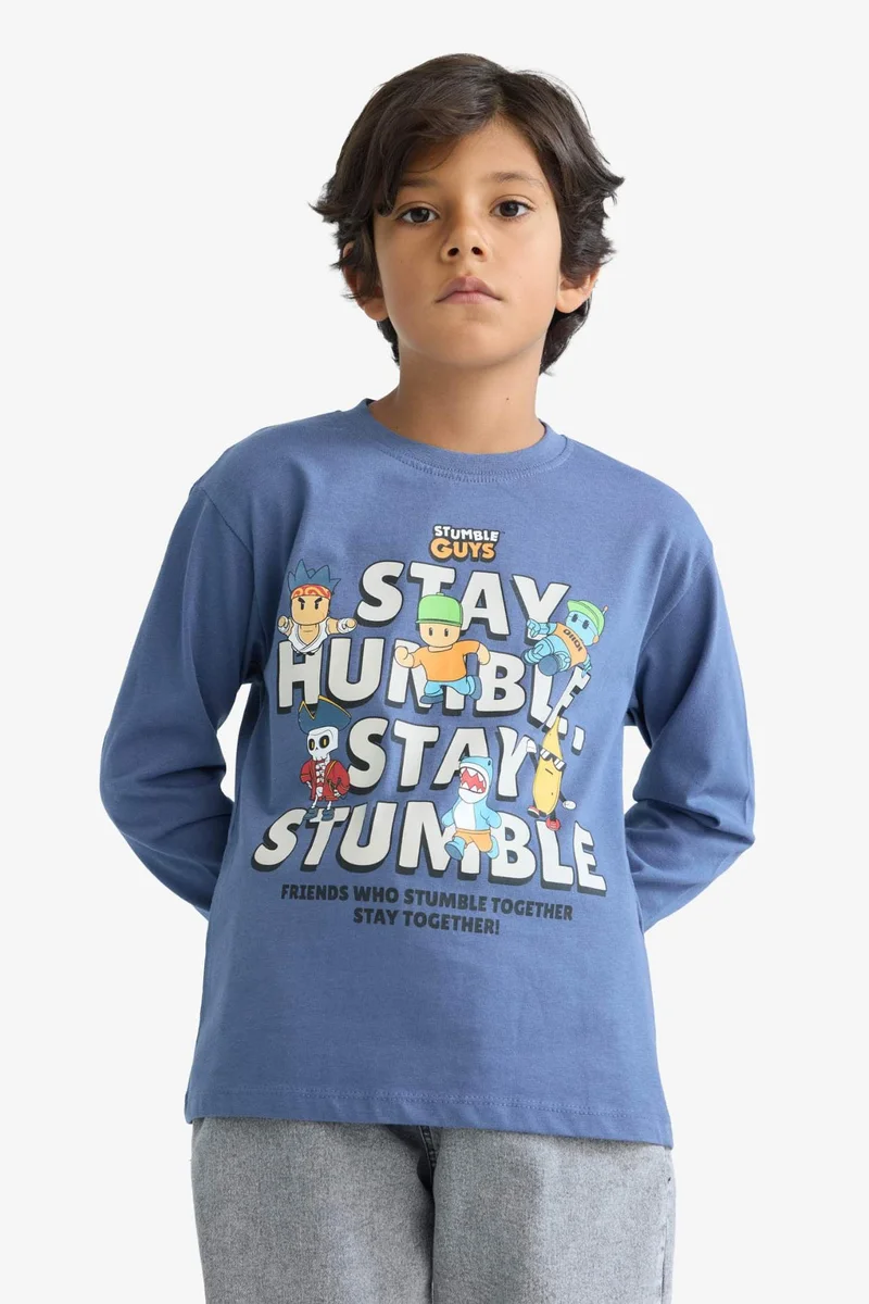 Defacto Boy Stumble Guys Crew Neck T-Shirt