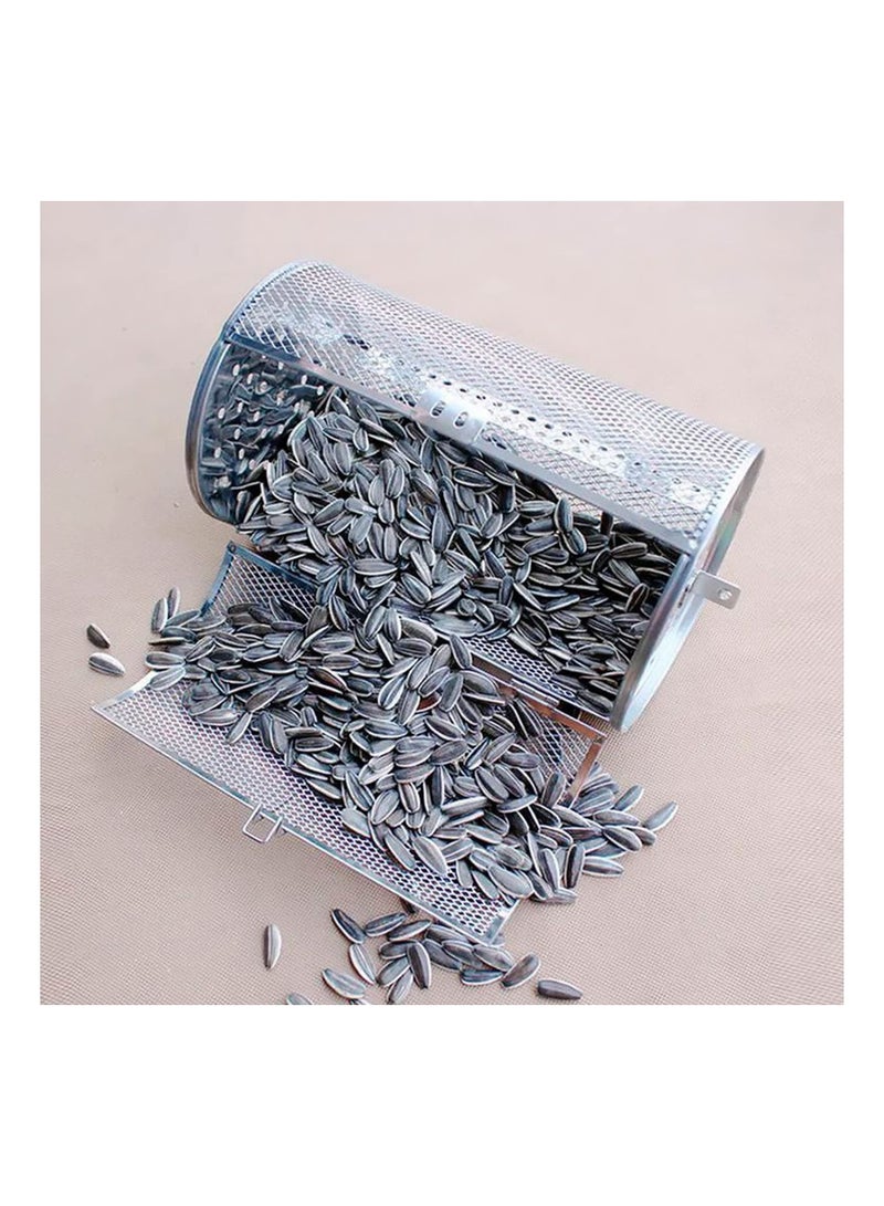 Rotisserie Basket for Air Fryer, 360° Rotating Grill Drum, Stainless Steel Tumble Rotisserie Oven Cage for Baking Turkey, BBQ, Peanuts(14X18cm) - Image 5