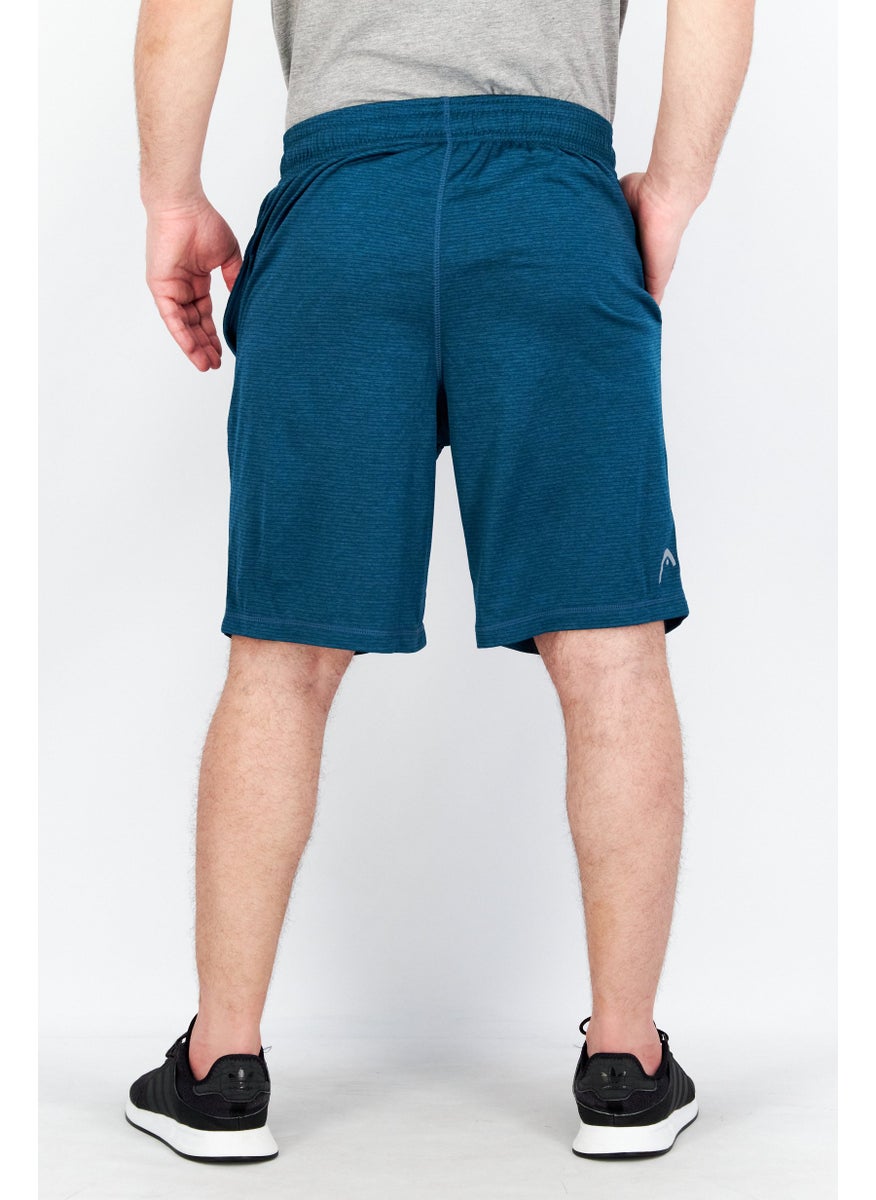HEAD Men Sportswear Fit Drawstring Heather Training Shorts, Teal Blue Heather  - Image 3