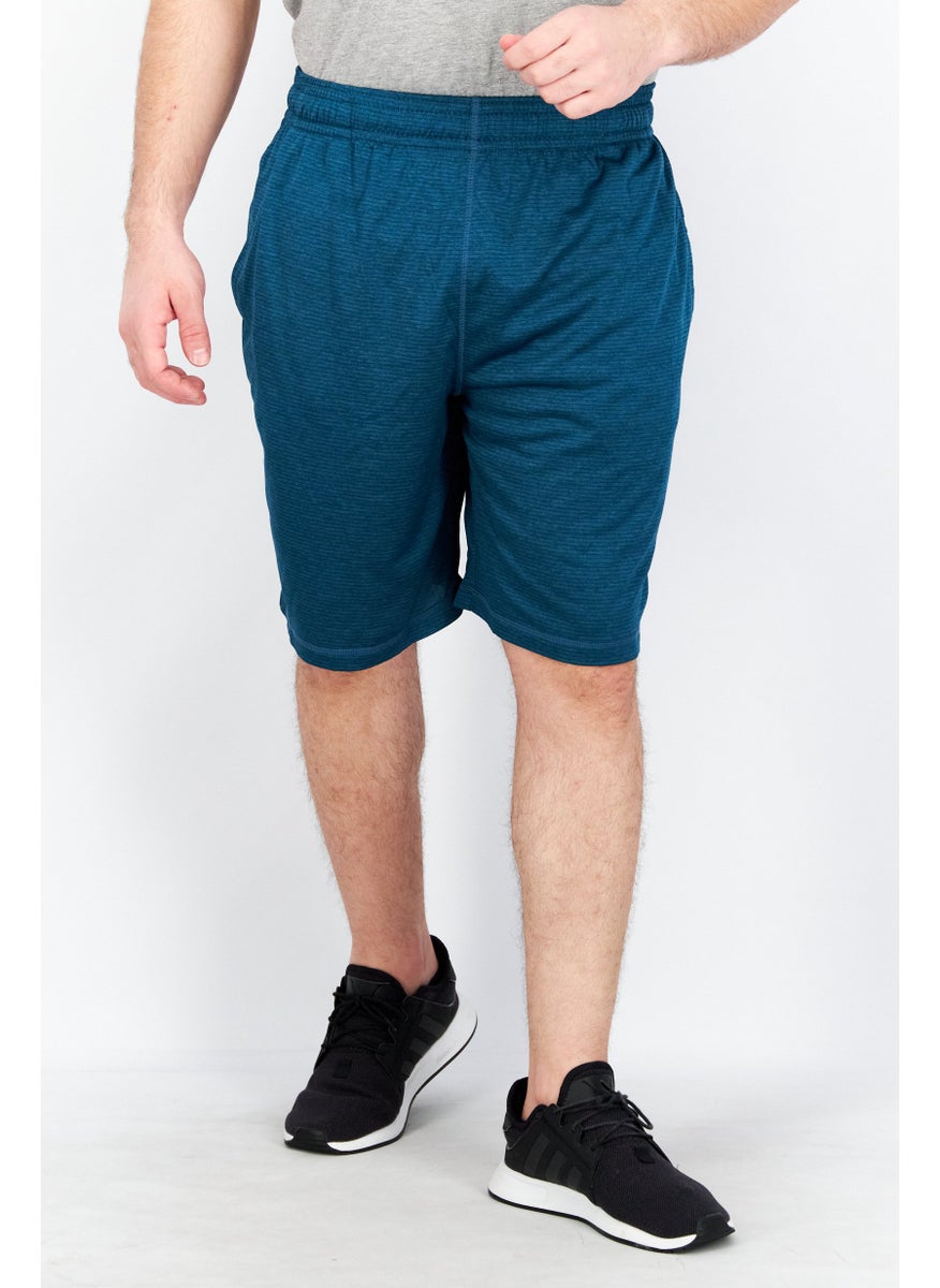 HEAD Men Sportswear Fit Drawstring Heather Training Shorts, Teal Blue Heather  - Image 1