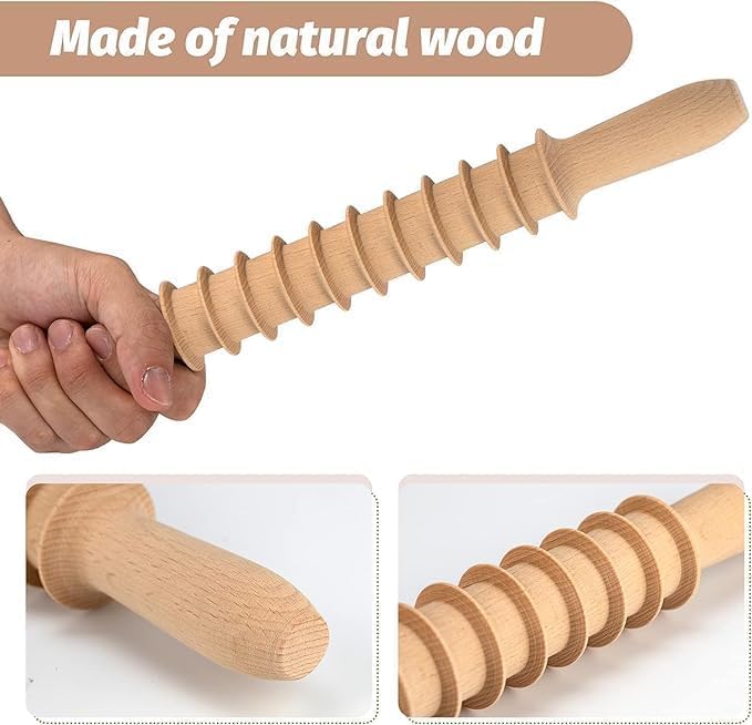 Crega Gua Sha Roller Massager Handheld Deep Tissue Massage Tool for Pain Relief Muscle Relaxation Skin Rejuvenation Lymphatic Drainage for Face Neck Body - Image 2