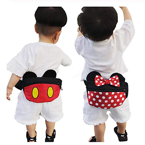 ZGMYC Toddlers Boys Girls Cartoon Fanny Pack Waist Pack Cute Canvas Crossbody Purse Handbag with Mouse Ears - Image 4