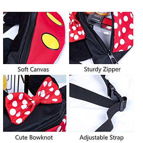ZGMYC Toddlers Boys Girls Cartoon Fanny Pack Waist Pack Cute Canvas Crossbody Purse Handbag with Mouse Ears - Image 5