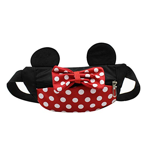 ZGMYC Toddlers Boys Girls Cartoon Fanny Pack Waist Pack Cute Canvas Crossbody Purse Handbag with Mouse Ears - Image 1