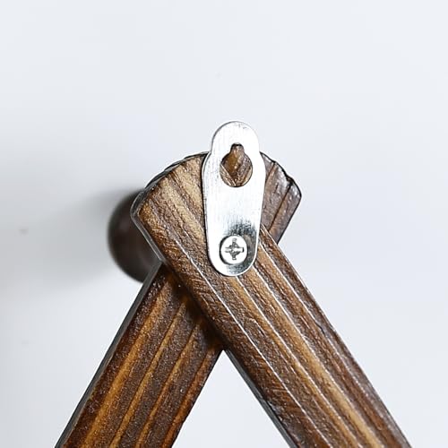 AMAPON Accordion Style Expandable Wall Wooden Coat Rack 13 Hooks (Pegs) Hang Hats Jackets Coffee Mug Purses Necklaces Towels Cap Leash Scarves Data Line Kitchenware (Walnut Color) - Image 5
